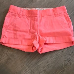 JCrew Coral Chino Shorts Size 2